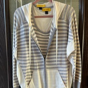 St. John Wool and silk hooded Sweater with matching camisole.